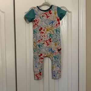 Rags to Raches Disney Mickey and Friends Colorful Romper 18-24 Months